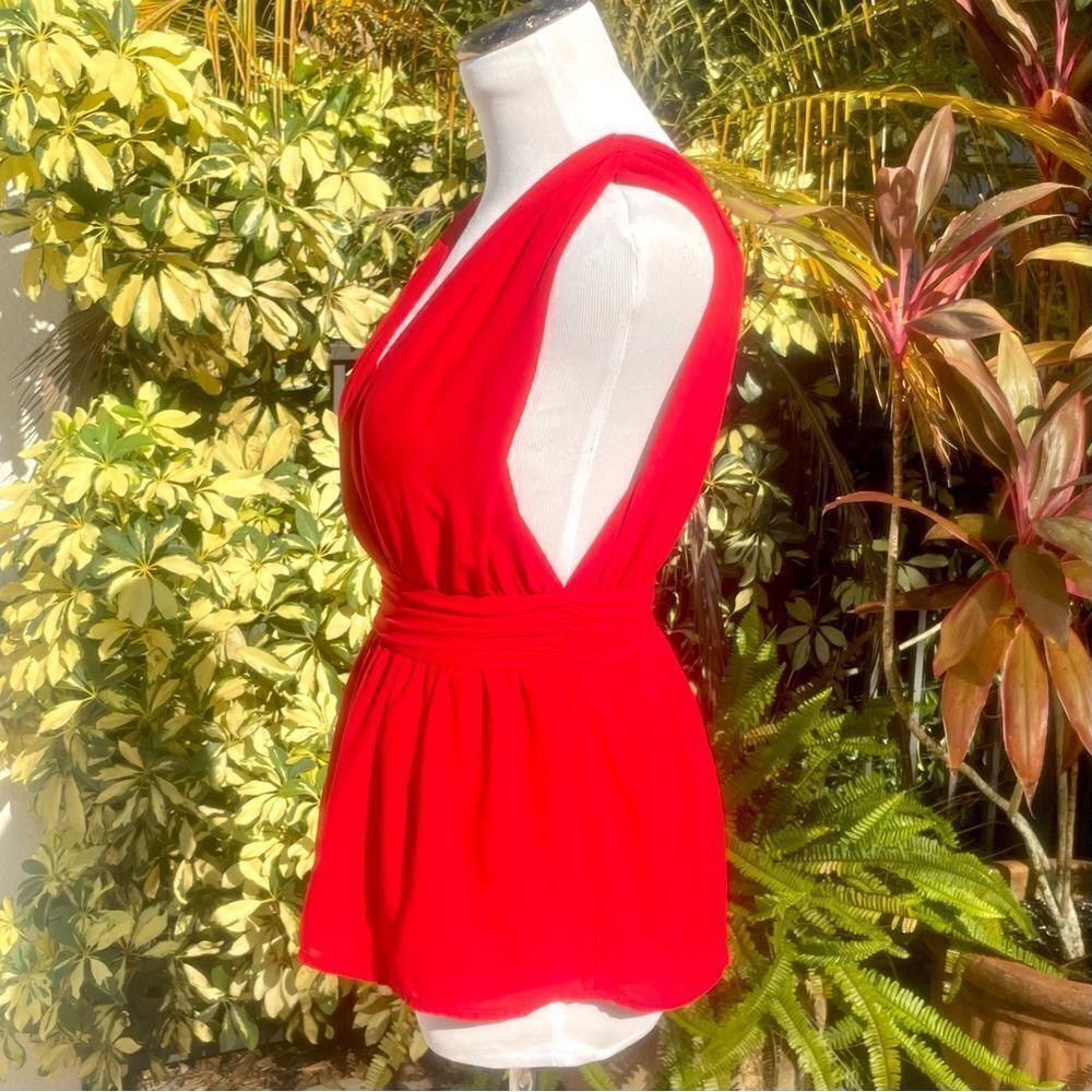 Lulu’’s My Joy Red Peplum Top - Picture 4 of 8
